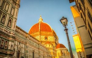 Florence architecture in the background of the cathedral