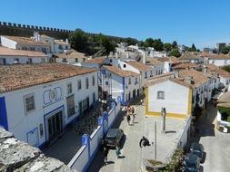 panoramic view of the ancient city in portugal on a sunny day