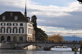 bridge over the river in zurich