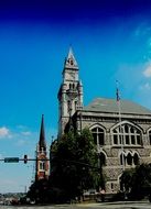 Stone church in Nashville city