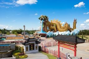 huge chinese dragon figure