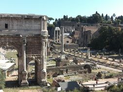 Roman forum in Italy