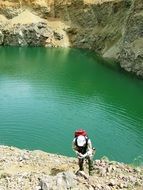 blue-green lake near Matra mountains