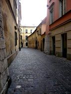 deserted street in Krakow