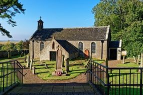 village church in the cemetery