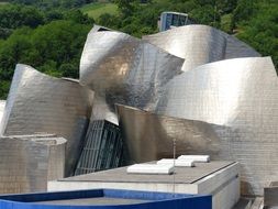 Architecture of the Museum of Fine Arts in Bilbao