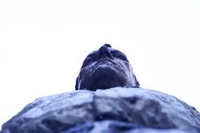 stone statue of a man close up