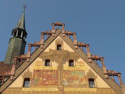 historical House and Town Hall in Ulm, Germany