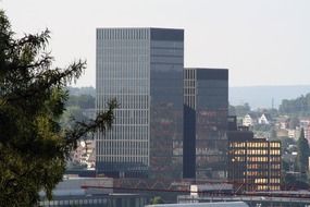 skyscraper in a technopark in zurich