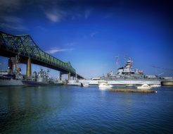 battleships in the bay of massachusetts