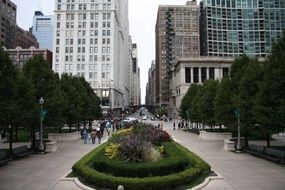 park in downtown, usa, illinois, chicago