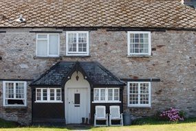 traditional decoration of house in cornwall england