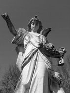 angel statue in the cemetery