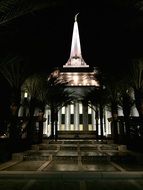 mormon religion church temple night view