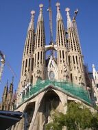 landscape of historical la sagrada familia in catalonia