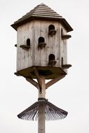 wooden dovecot close up