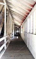 tunnel walkway with the light inside