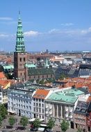 colored roofs of the European city