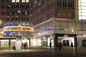 World Clock in Berlin at night
