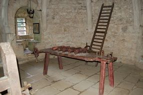 historical room for torture in the old castle