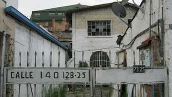 Abandoned old house with number