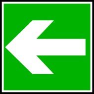 white arrow