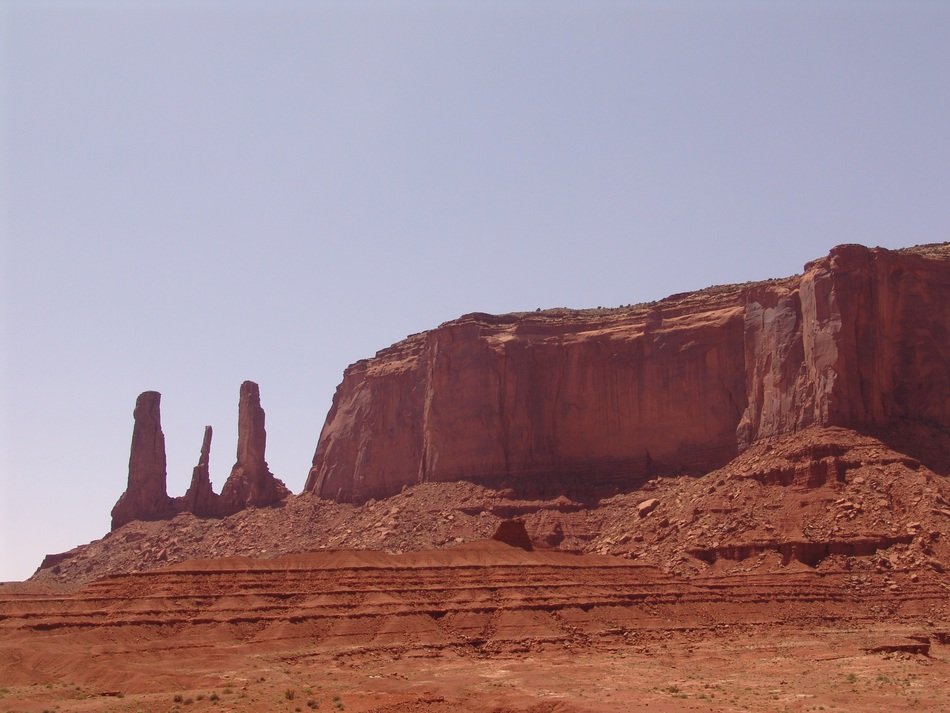 reddish cliffs in Monument Valley, USA