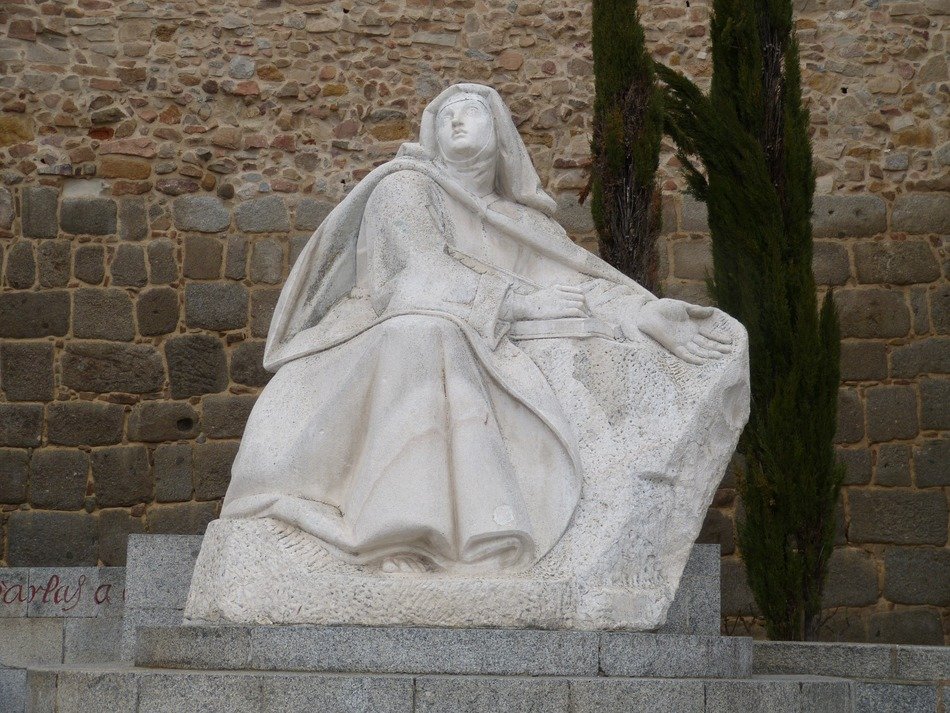 white sculpture of St. Theresa in Spain