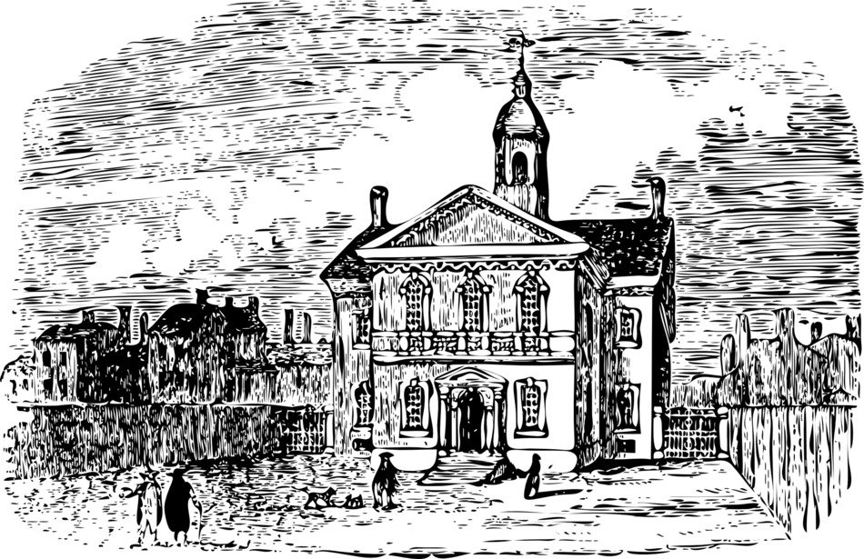 Ä°llustration of medieval buildings