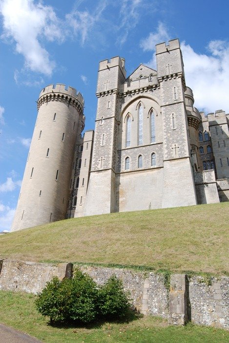 architectural design of the castle in Arundel
