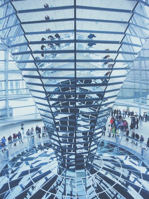 Inside of parliamentary building in Berlin