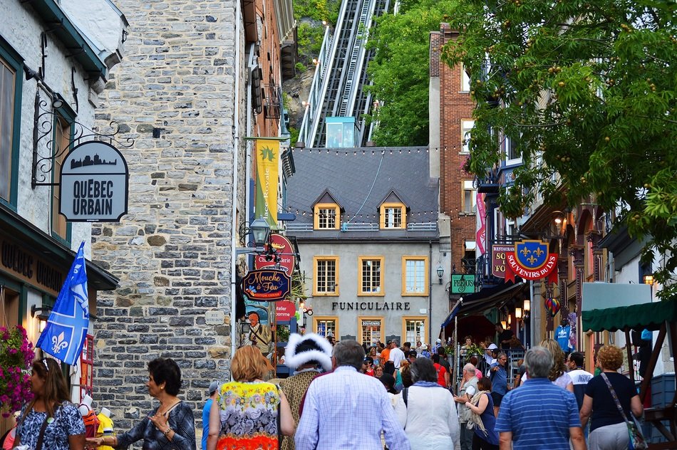 Crowded streets in the Canada