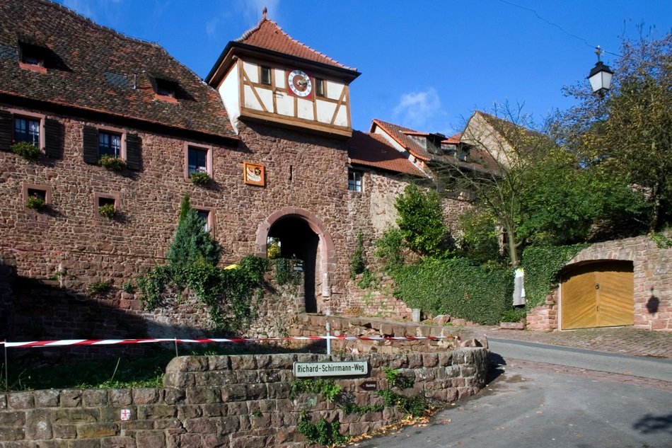 architecture of the old town in Dilsberg