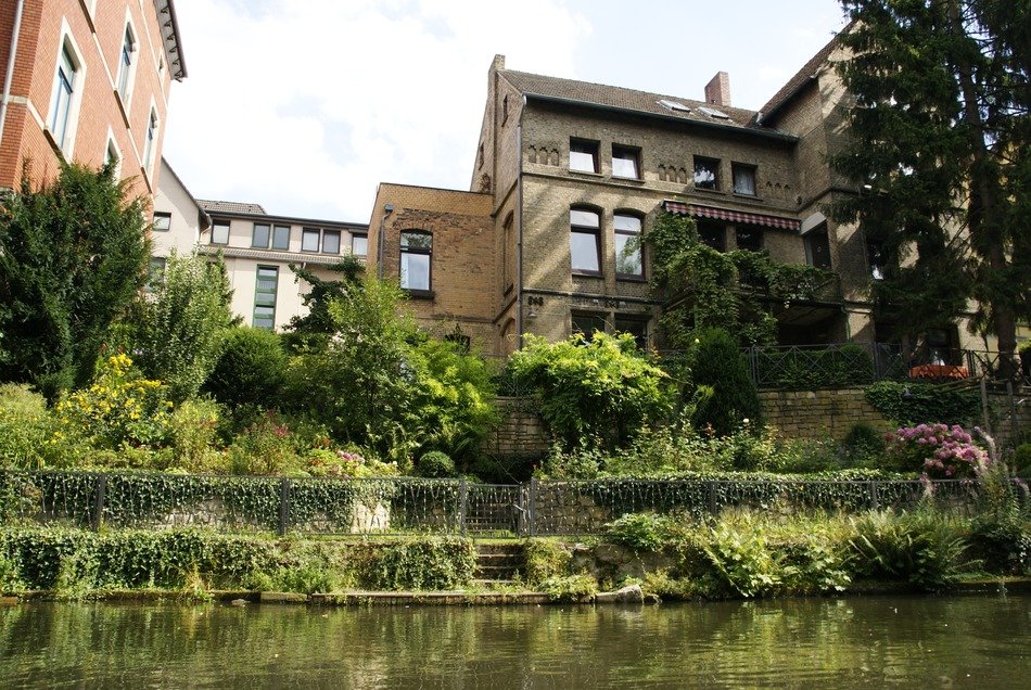 architecture near the river in the city of braunschweig