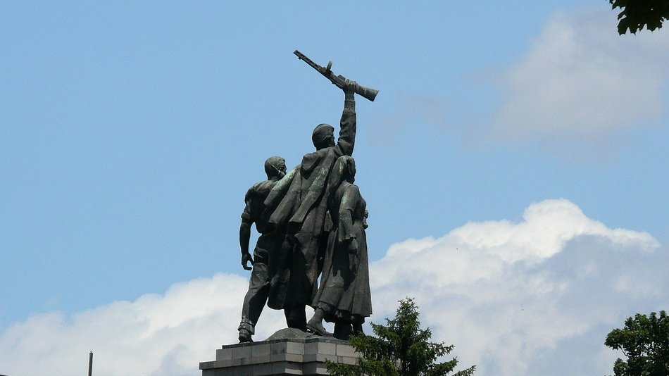 rear view of the monument to Soviet soldiers in Sofia