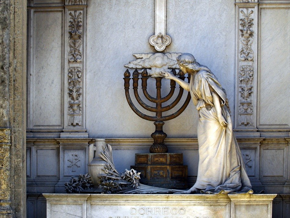 female marble sculpture in mausoleum, Argentina, Buenos Aires