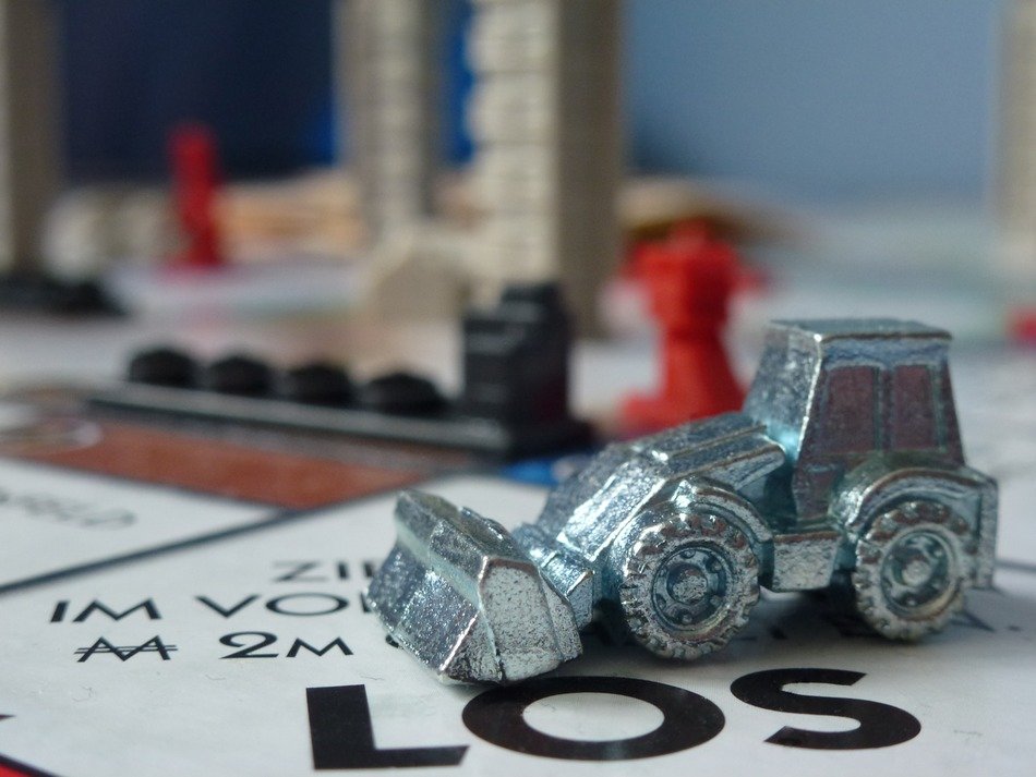Macro photo of monopoly city