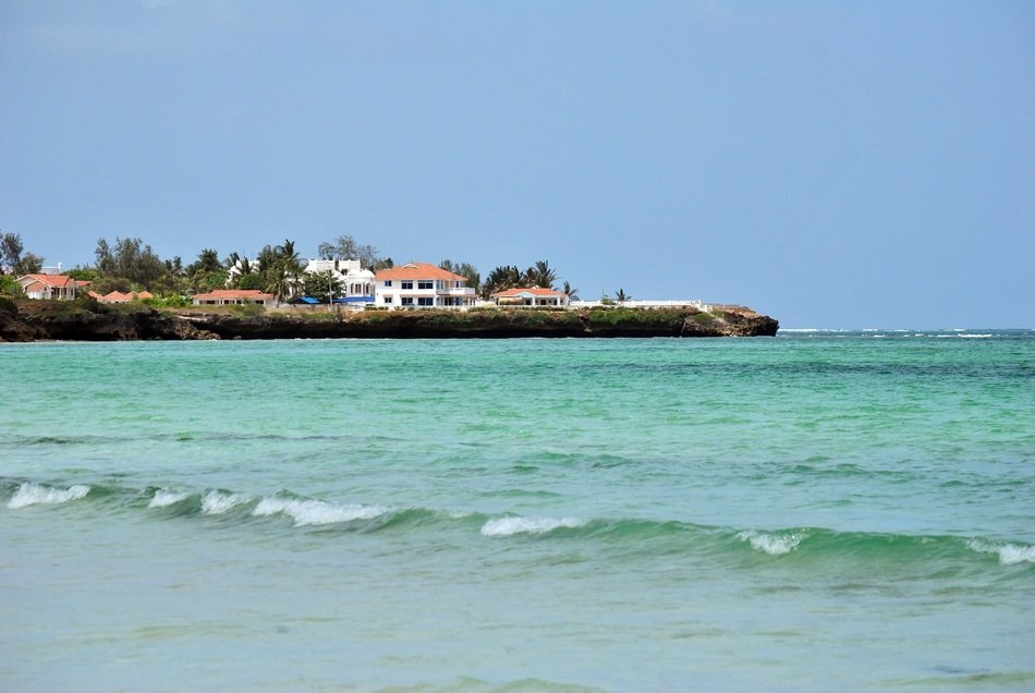 remote view of the house on the ocean coast