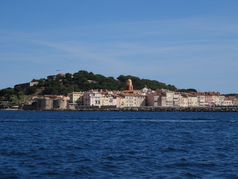 View of saint tropez from the sea