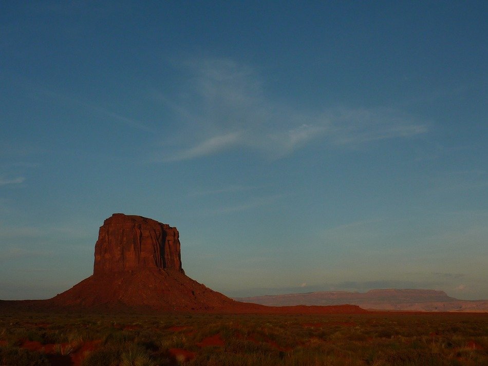 Landscape of monument valley at sunrise