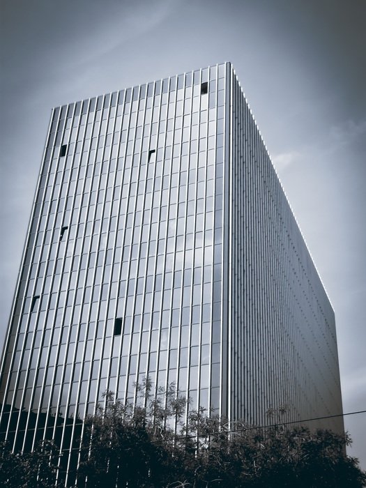 office building of the geometric shape