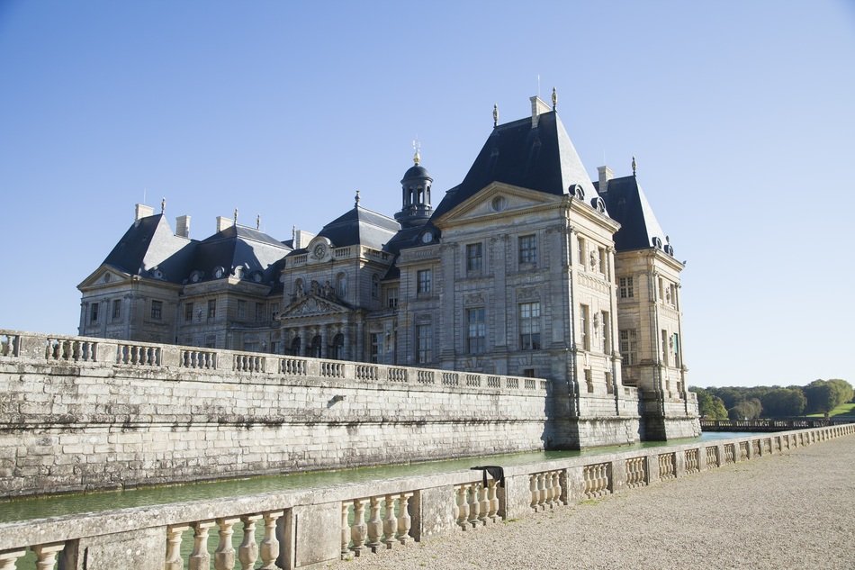 historic castle in France in sunny day