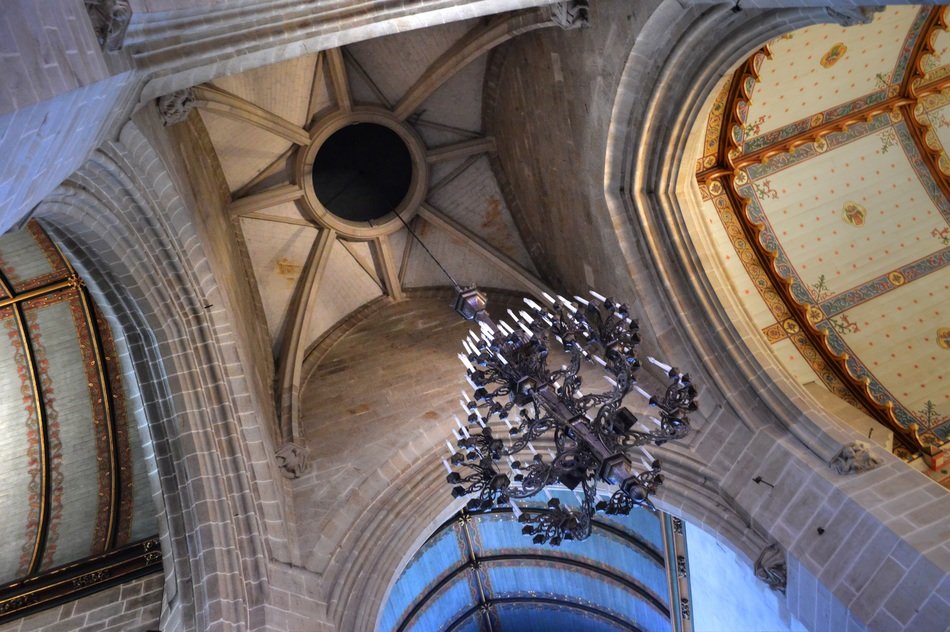 shaped ceiling in the Church