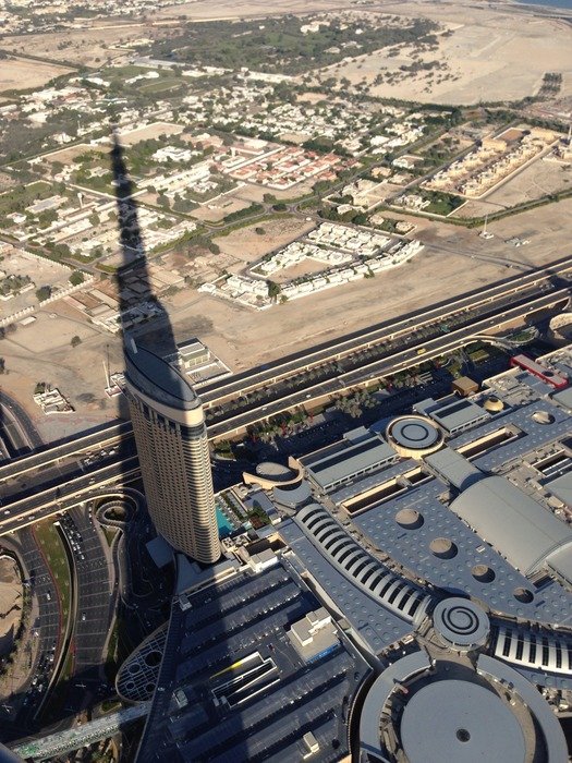 view from the Burj Khalifa in Dubai