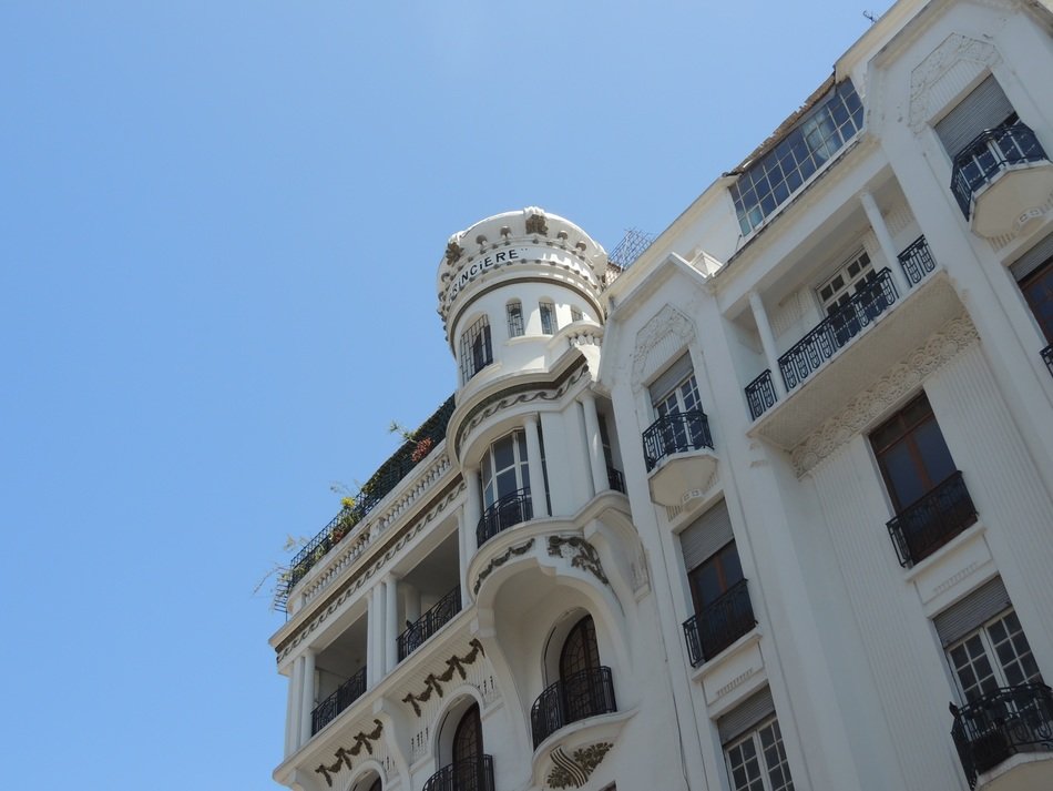 art deco on the facade in morocco