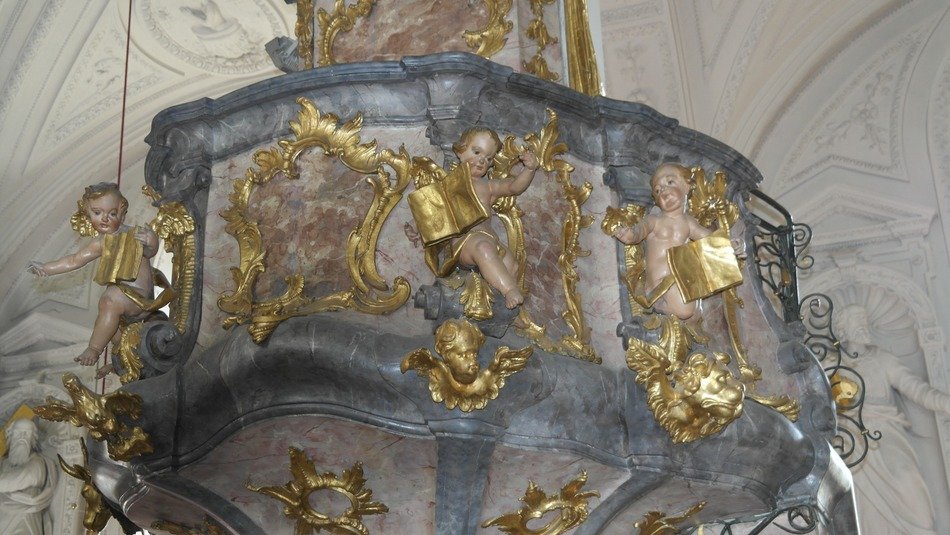 Interior with angels in Hofkirche