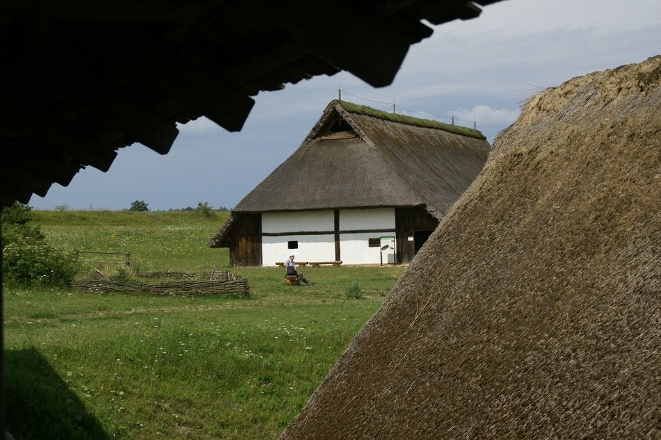 huts in an open-air museum in Germany