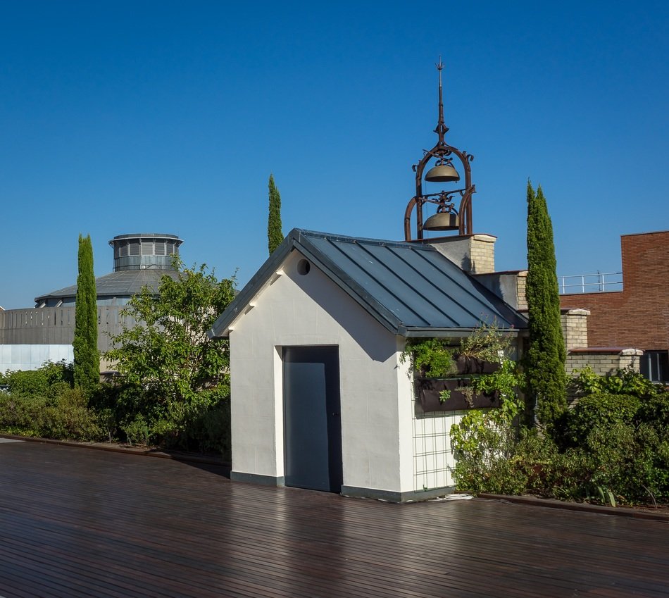 cabin on the roof of the company