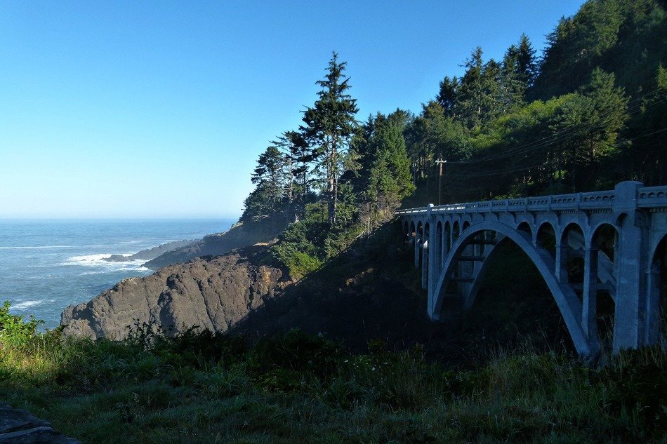 bridge on the shore