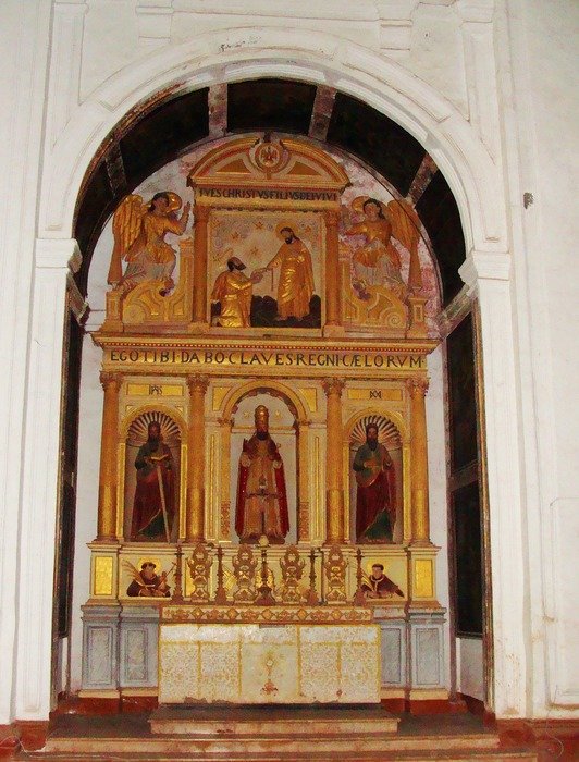 the altar in the church in India